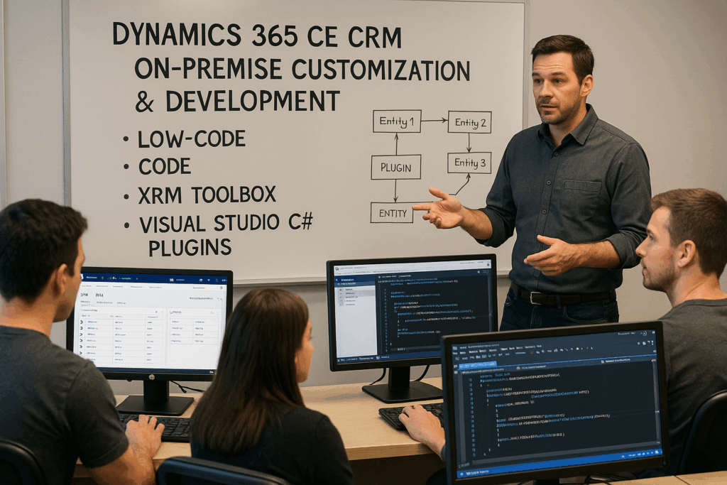 Dynamics 365 CE CRM On-Premise Customization & Development with low-code, and code XRM Toolbox, Visual Studio C# Plugins