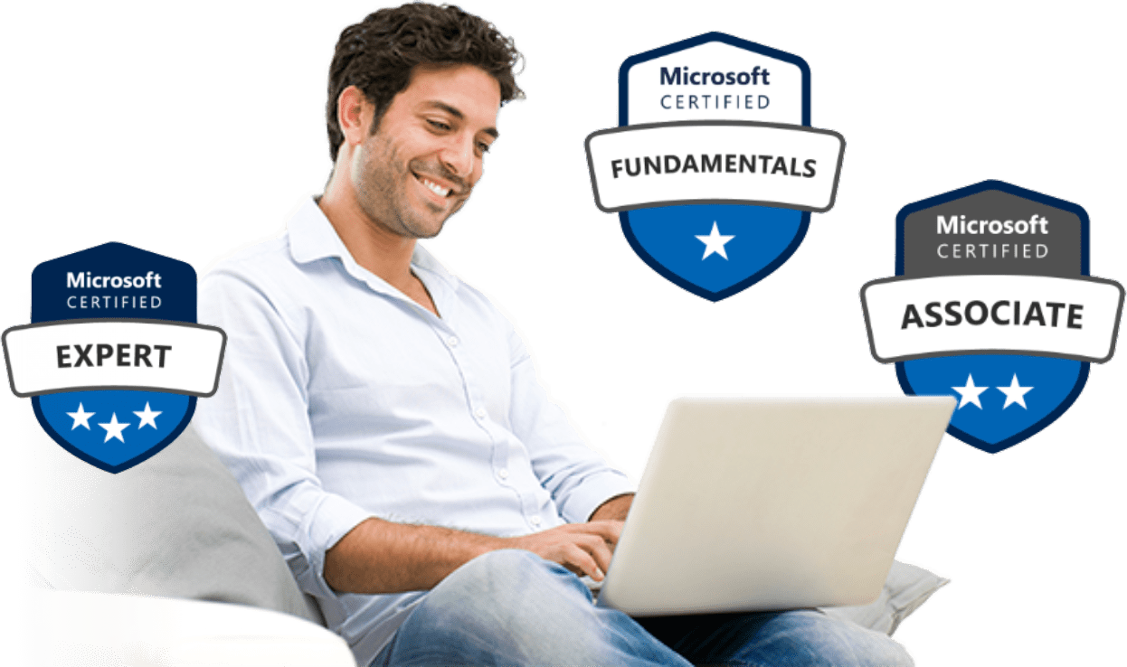 A man sitting in front of a laptop