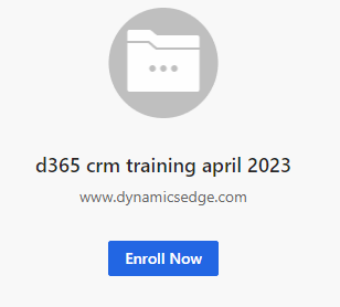 d365 crm training april 2023