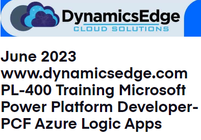 PL-400 Training June 2023 Dynamics Edge d365ce