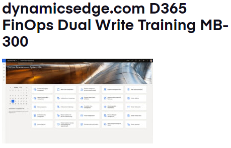 D365 FinOps Dual Write Training December 2023 MB-300 Dynamics Edge