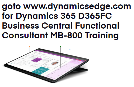 Dynamics 365 D365FC Business Central Training Dynamics Edge