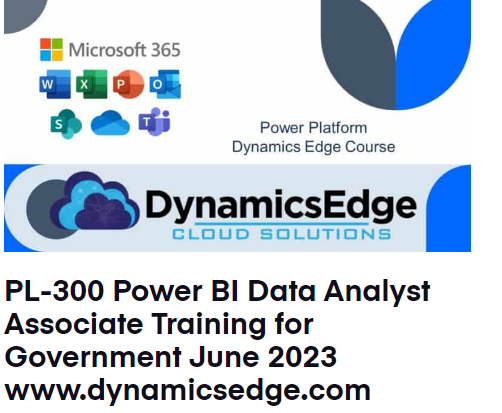 PL-300 Power BI Data Analyst Associate Training for Government June 2023