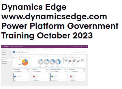 Power Platform Government Training October 2023 Dynamics Edge