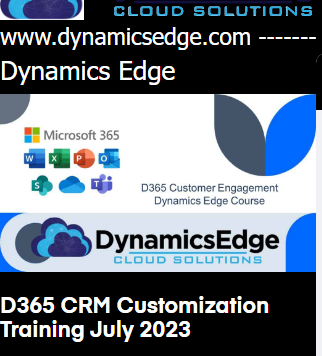 D365 CRM Customization Training November 2024
