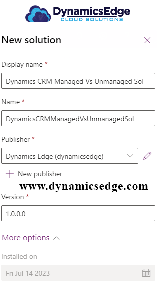 Dynamics CRM Managed vs Unmanaged Solutions