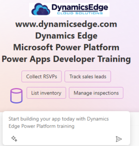 Power Platform Developer Training August 2023 - Dynamics Edge