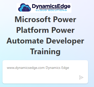 Microsoft Power Platform Power Automate Developer Training