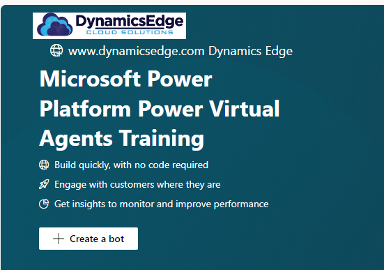 Microsoft Power Platform Power Virtual Agents Developer Training