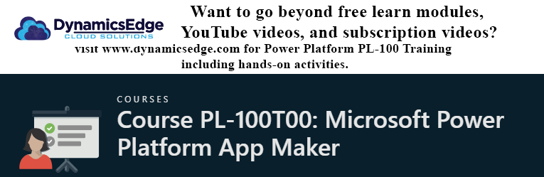 PL-100 Learning Path Dynamics Edge PL-100 Training Hands On US Government August 2023