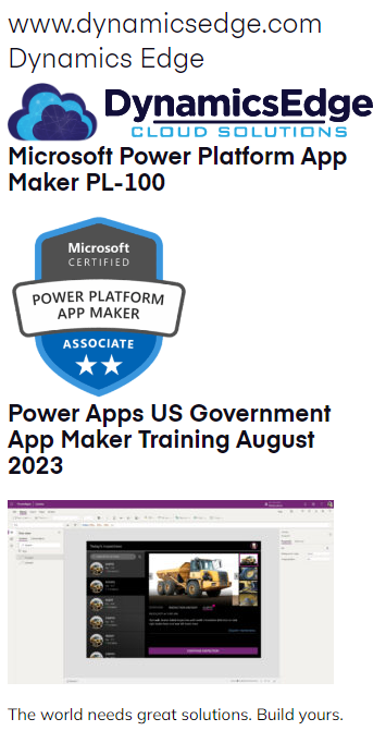 Power Apps US Government App Maker Training August 2023 Dynamics Edge