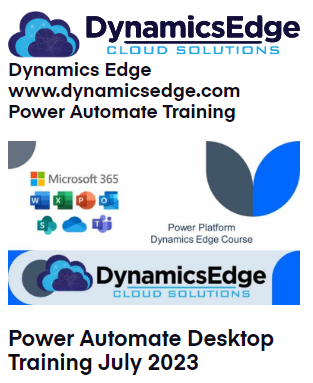 Power Automate Desktop Training November 2024 Dynamics Edge