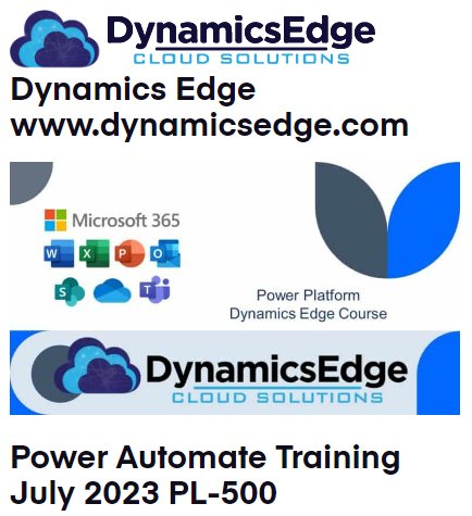Power Automate Training November 2024 Dynamics Edge PL-500