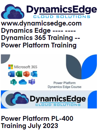 Power Platform PL-400 Training November 2024 Dynamics Edge