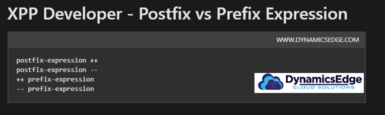 XPP Developer Fundamentals Training X Plus Plus Postfix Prefix Increment Operator Dynamics Edge