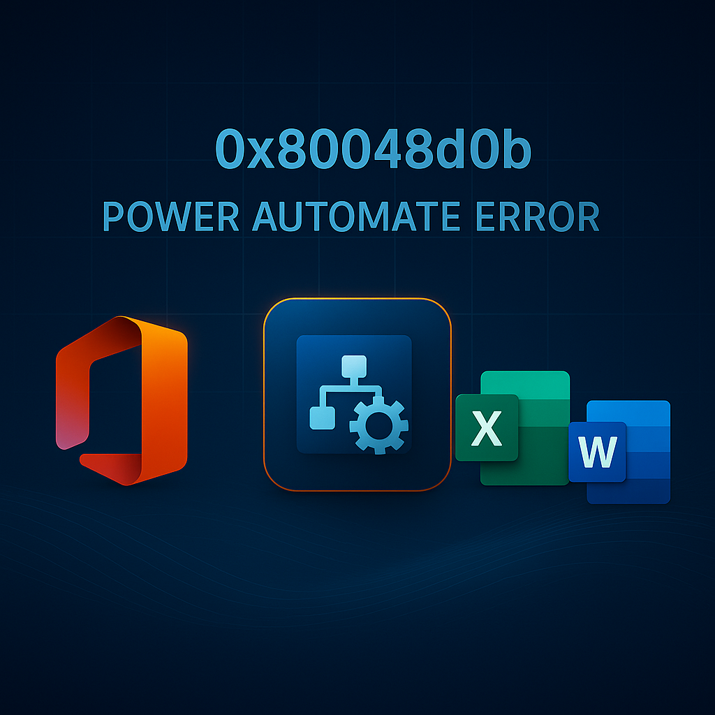 0x80048d0b power automate error